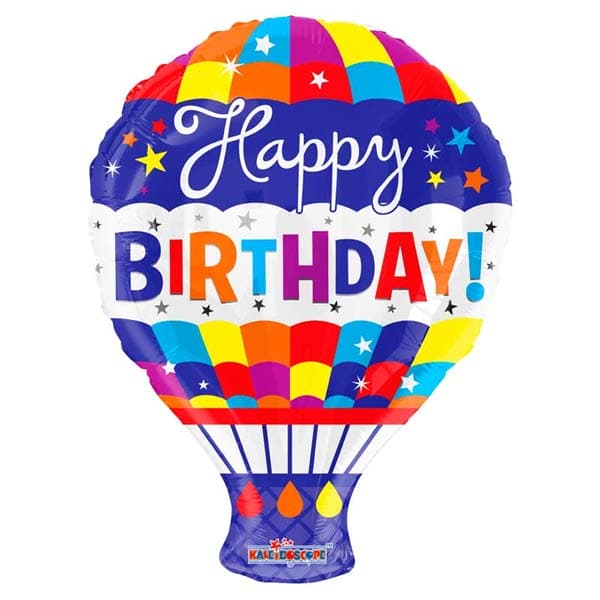 18 Happy Birthday Hot Air Balloon Foil Balloons | Go International, UK