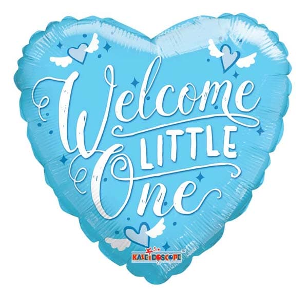 (image for) 18" Blue Welcome Little One Foil Balloons