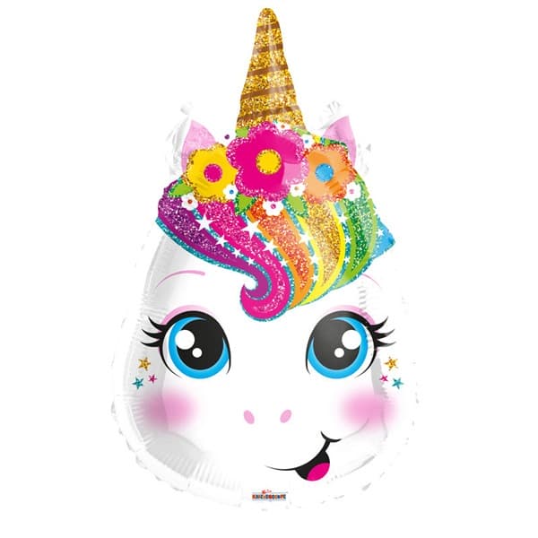 (image for) 18" Colourful Unicorn Head Shape Balloons