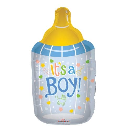 (image for) Baby Boy Bottle Supershape Foil Balloons