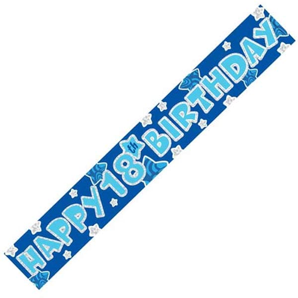 (image for) Happy 18th Birthday Blue Banner