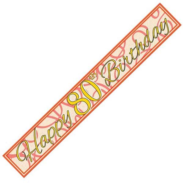 (image for) Happy 80th Birthday Holographic Banner