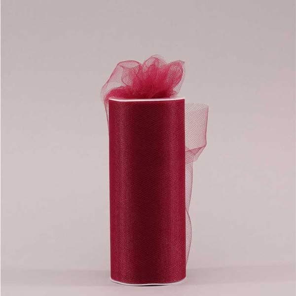 (image for) Burgundy Tulle 15cm x 25m