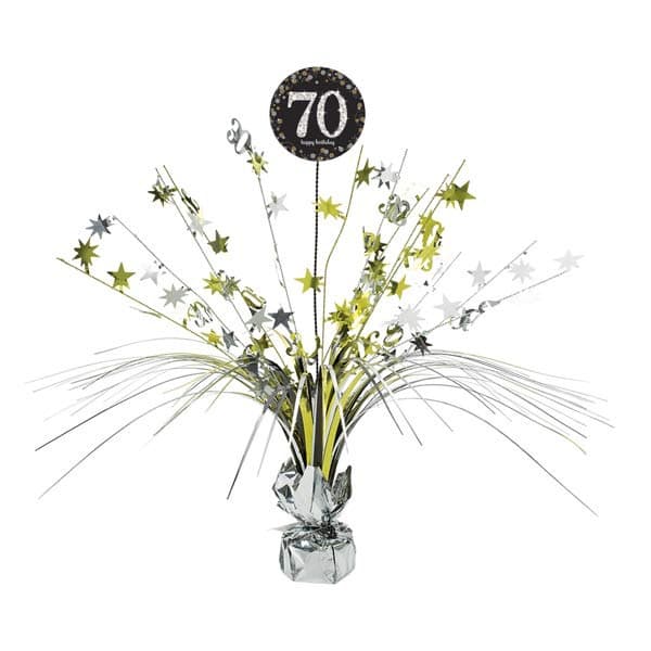 (image for) Gold Celebration 70th Centrepiece Spray 1pk