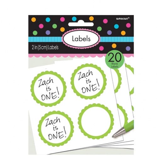 (image for) Kiwi Green Scalloped Labels