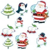 Amscan Whimsical Christmas Character Assorted Cutouts x12
