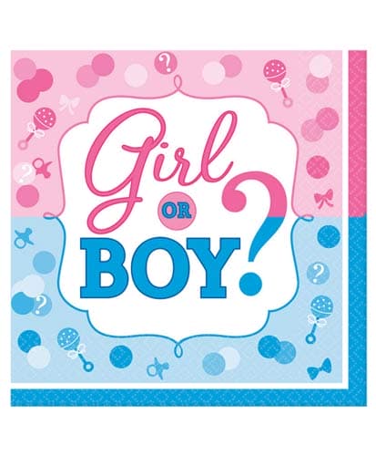 (image for) Girl Or Boy Luncheon Napkins 16pk