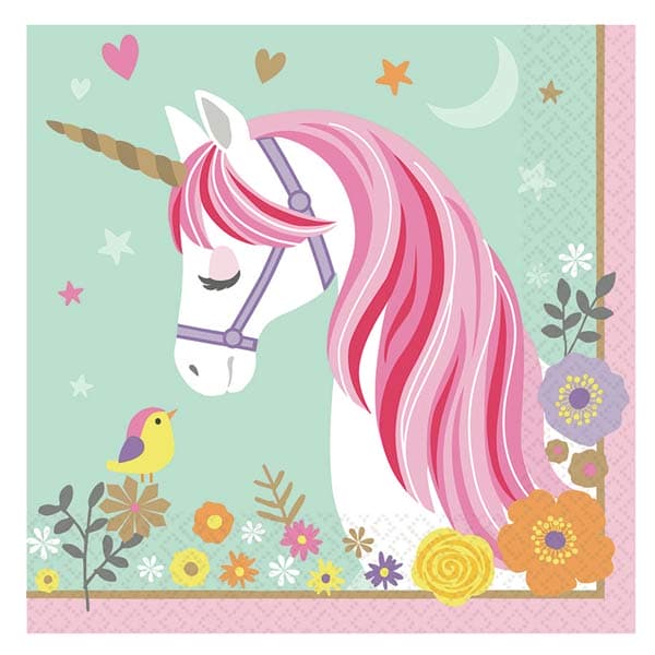 (image for) Magical Unicorn Luncheon Napkins 16pk