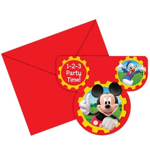 (image for) Mickey Mouse Club House Invitations x6