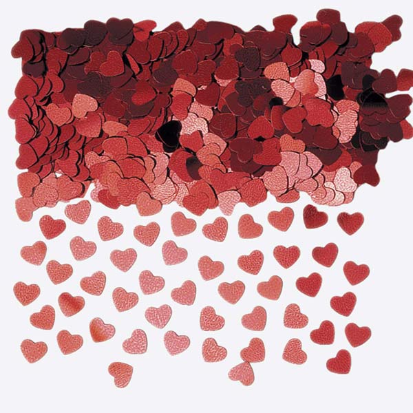 (image for) Red Metallic Heart Confetti