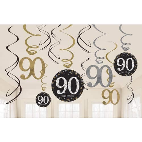 (image for) 90th Gold Celebration Swirl Decoration