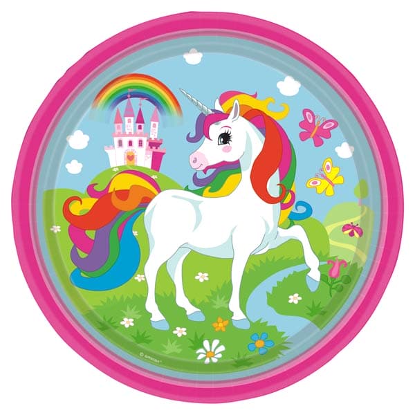 Unicorn Paper Plates 8pk