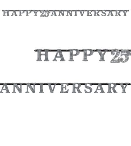 (image for) Silver 25th Anniversary Prismatic Letter Banner