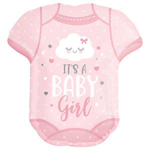 (image for) Baby Girl Onesie Supershape Balloons