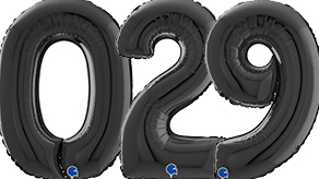 26" Grabo Black Number Balloons