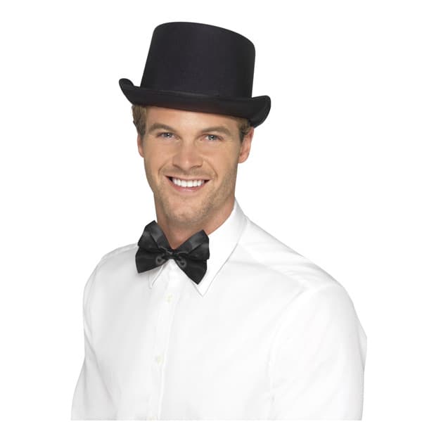 (image for) Black Satin Look Top Hat