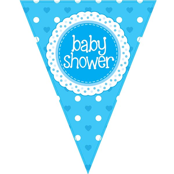 (image for) Blue Baby Shower Party Bunting