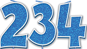 (image for) Blue Number Candles