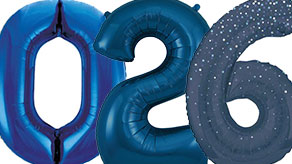 (image for) Blue Number New Year Balloons
