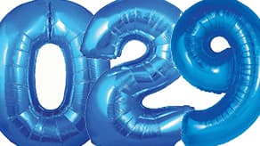 (image for) Large Blue Number Balloons