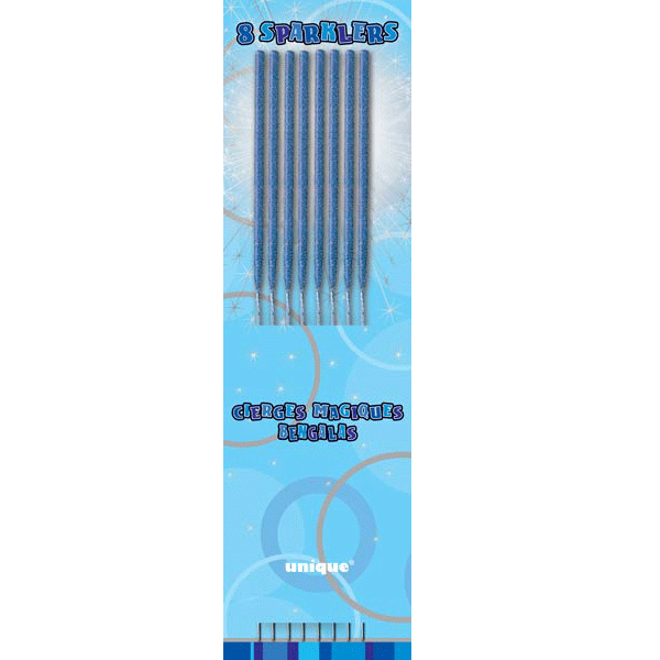 (image for) 7" Blue Glitz Sparklers 8pk