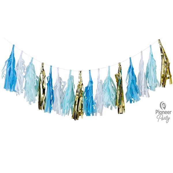 (image for) Blue, White And Gold Tassels