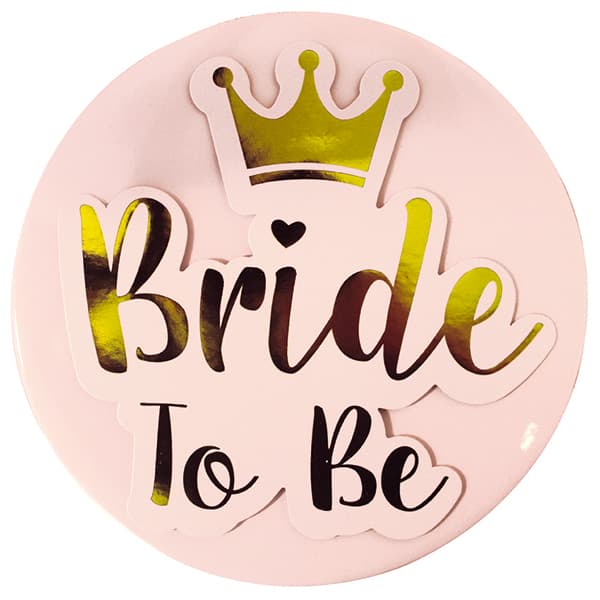 (image for) Pink Bride To Be Jumbo Badge