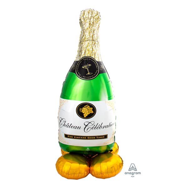 (image for) Bubbly Wine Bottle Airloonz Large Foil Balloons