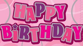 Happy Birthday Pink Glitz