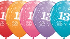 (image for) 13th Birthday Latex Balloons