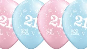 (image for) 21st Birthday Latex Balloons