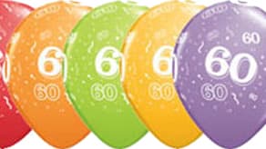 (image for) 60th Birthday Latex Balloons