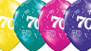 (image for) 70th Birthday Latex Balloons