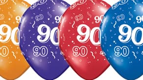 (image for) 90th Birthday Latex Balloons