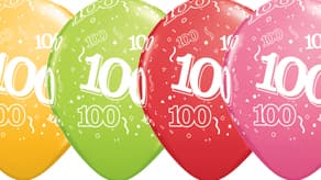 (image for) 100th Birthday Latex Balloons