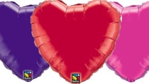 Foil heart balloons