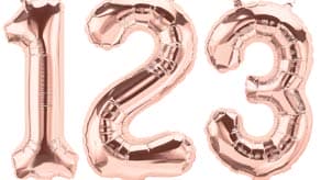 16" Rose Gold Number Balloons