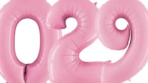 14", 26" & 40" Grabo Pastel Pink Number Foils