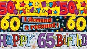 Age 50-65 Banners and Bunting