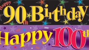 Age 90-100 Birthday Banners
