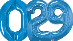 Sapphire Blue Number Balloons