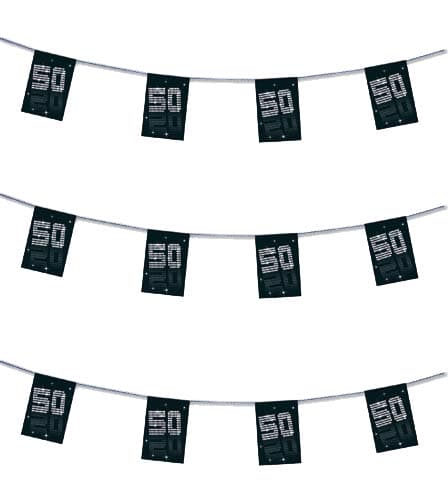 (image for) Black & White Age 50 Bunting