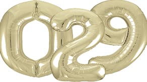 Champagne Gold Number Balloons