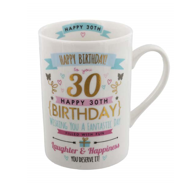 Pink And Gold 30th Birthday Mug