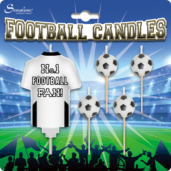 (image for) Black And White Football Candles