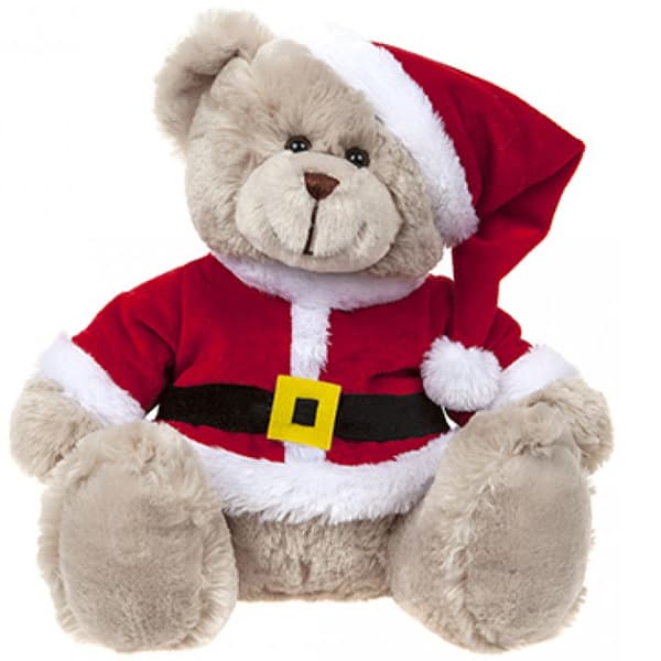 30cm Deluxe Bear In Christmas Suit : Go International, UK