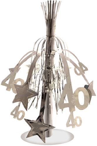 (image for) Age 40 Silver Star Fountain Decoration