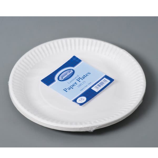 (image for) 18cm White Paper Plates 15pk