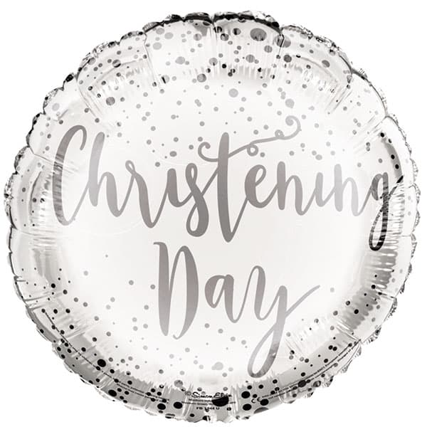 (image for) 18" Christening Day Foil Balloons