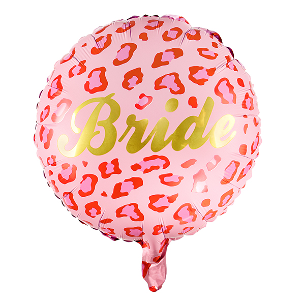 (image for) 18" Leopard Print BRIDE Foil Balloons